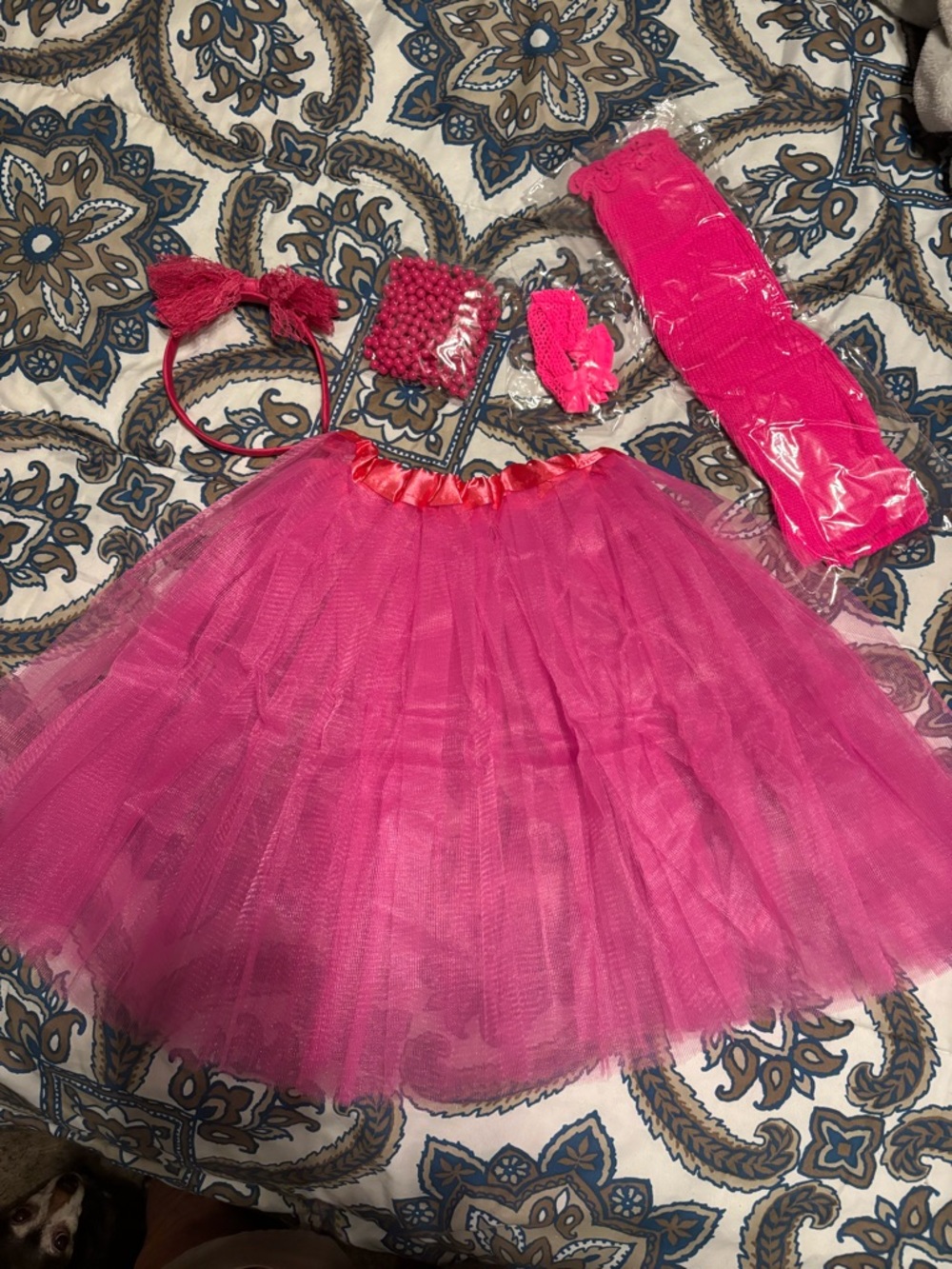 Spirit Barbie OS Bright Pink Tulle Tutu Skirt with Matching Glam Accessories